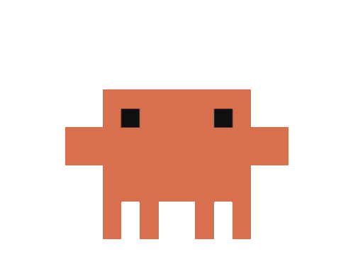 A pixel creature keeping a football in the air.