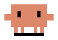 A small pixel creature, waiting patiently.